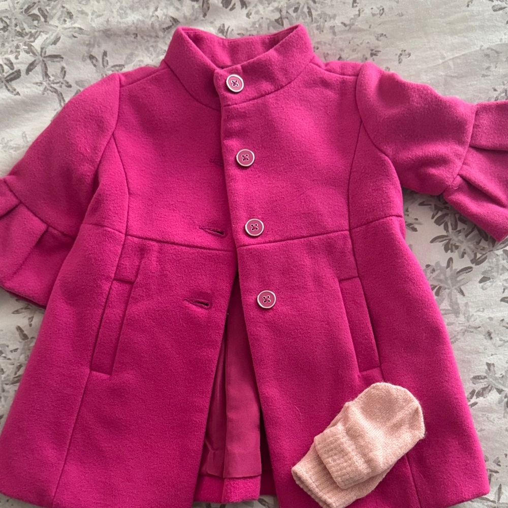 Janie and Jack Fuchsia Pea Coat for Kids
